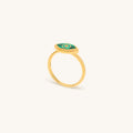 Kaleidoscope Soul Evil Eye Malachite Gold Ring 1