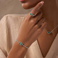 Clear Ambitions Malachite Evil Eye Ring 4