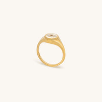 Success Enhancer Evil Eye Mother of Pearl Ring