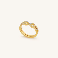 Infinite Harmony Dainty Gold Stack Ring
