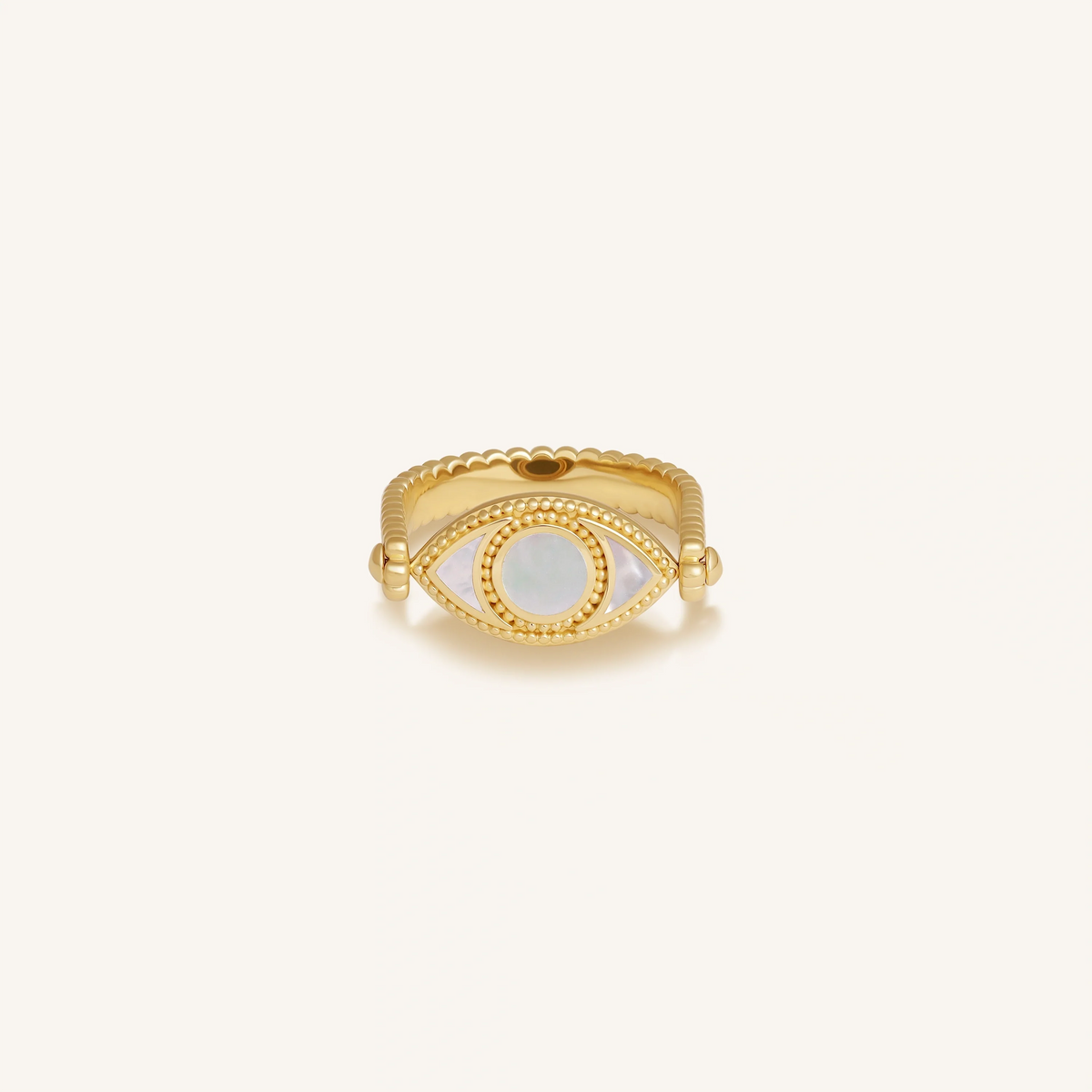 Calm Protection Evil Eye Gold Ring