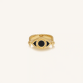 Calm Protection Evil Eye Gold Ring 7