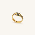 Empowered Gaze Evil Eye Gold Stack Ring 1