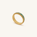Brilliant Elegance Turquoise Gold Ring 1