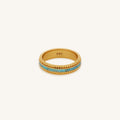 Brilliant Elegance Turquoise Gold Ring 3