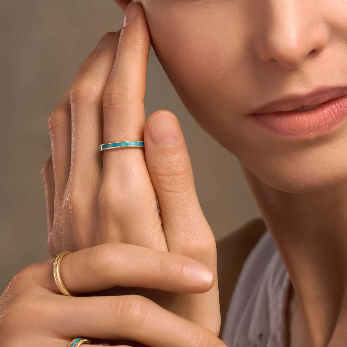 Luminous Soul Turquoise Gold Ring