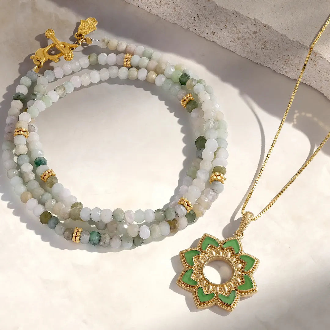 Manifest Abundance Jade Elephant Wrap Bracelet
