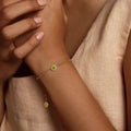 Vital Essence Peridot August Birthstone Evil Eye Gold Bracelet 4