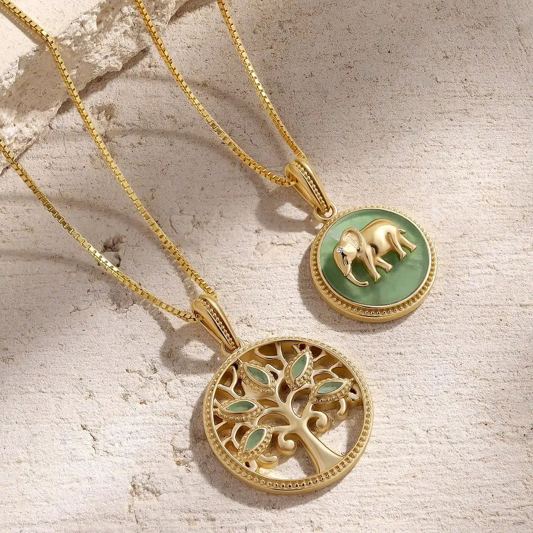 Essence of Growth Jade Tree of Life Necklace