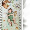 Crib sheet and Swaddle bundle - Enchanted Forest 4