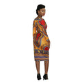 African Print Dashiki Midi Dress 4
