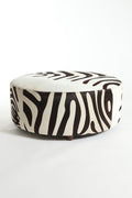 Round Cowhide Ottoman 5