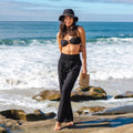 Black Wide Leg Cotton Pants 2