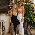 Black Wide Leg Cotton Pants 9