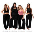 Black Wide Leg Cotton Pants 4