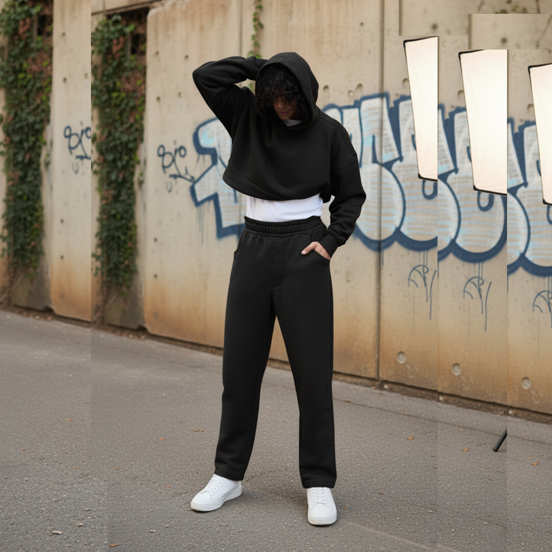 Bundle of Three Black Baggy Sweatpants