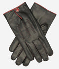 CA3152 (black) - Men's Italian cashmere lined handsewn dress gloves 1