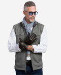 CA3152 (black) - Men's Italian cashmere lined handsewn dress gloves 4