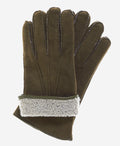 CA3466 (pine) - Men's Italian handsewn sueded lamb shearling gloves 2
