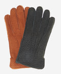 CA3633 (cork) - Handsewn Italian carpincho men’s rabbit fur-lined dress gloves 3