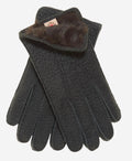 CA3633 (grey) - Handsewn Italian carpincho men’s rabbit fur-lined dress gloves 1