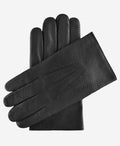 CA3976 (black) - Men's Italian cashmere lined leather gloves with unique contrast points 1
