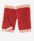 CA4163 (cranberry) – Women’s Italian lamb shearling fingerless gloves 2