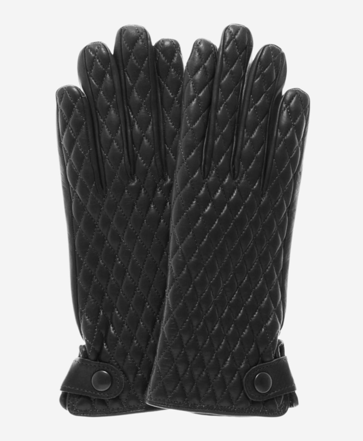 CA4439 (black) – Women’s quilted Italian leather gloves with cashmere lining