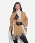 CA4661 (black) - Women’s Italian handsewn deerskin gloves with cashmere lining and distinctive strap and buckle 3