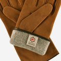 CA4941 (brown) - Women’s Italian handsewn suede gloves with cashmere lining and distinctive details 3