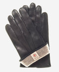 CC3104 (black) - Men's Italian handsewn cashmere lined leather gloves 1
