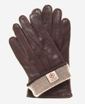 CC3104 (brown) - Men's Italian handsewn cashmere lined leather gloves 2