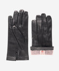 CC3301 (black) - Men’s Italian cashmere lined touchscreen leather gloves 2