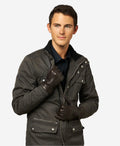 CC3301 (brown) - Men’s Italian cashmere lined touchscreen leather gloves 6