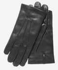 CC3303 (black) - Men’s Italian cashmere lined leather gloves with longer fingers 1