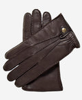 CC3305 (dark brown) - Men’s Italian cashmere lined deerskin gloves 1
