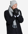 CC3502 (black) - Men’s Italian lambskin winter gloves with cashmere lining & extended wool cuff 6