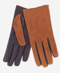 CC3556 (camel) - Men’s Italian touchscreen suede and lambskin gloves with cashmere lining 1