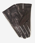 CC3592 (black) - Men’s Italian leather gloves with two-tone contrast colors 1