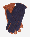 CC3640 (blue) - Men’s Italian handsewn suede and lambskin gloves with cashmere lining 2