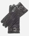 CC3905 (black) - Men’s Italian cashmere lined leather gloves with shearling cuff 1