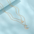 18K Gold Vermeil Crescent Vermeil Necklace 4