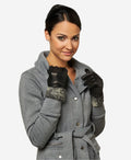 CC4172 (black/silver) - Women’s Italian cashmere lined leather gloves with Persian lamb cuffs 3