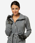 CC4172 (black/silver) - Women’s Italian cashmere lined leather gloves with Persian lamb cuffs 4