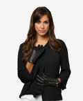 CC4243 (black) - Italian cashmere lined gloves with zippers 6