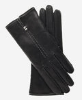 CC4301 (black) - Women’s handsewn Italian cashmere lined leather gloves 2