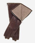 CC4879W4 (brown) - “4-button length” Italian cashmere lined gloves with side zipper 1