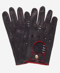 CD3288 (black) - Handsewn Italian leather driving gloves with contrast welting 1