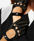 CD4201 (black) - Women’s elegant Italian lambskin driving gloves 3