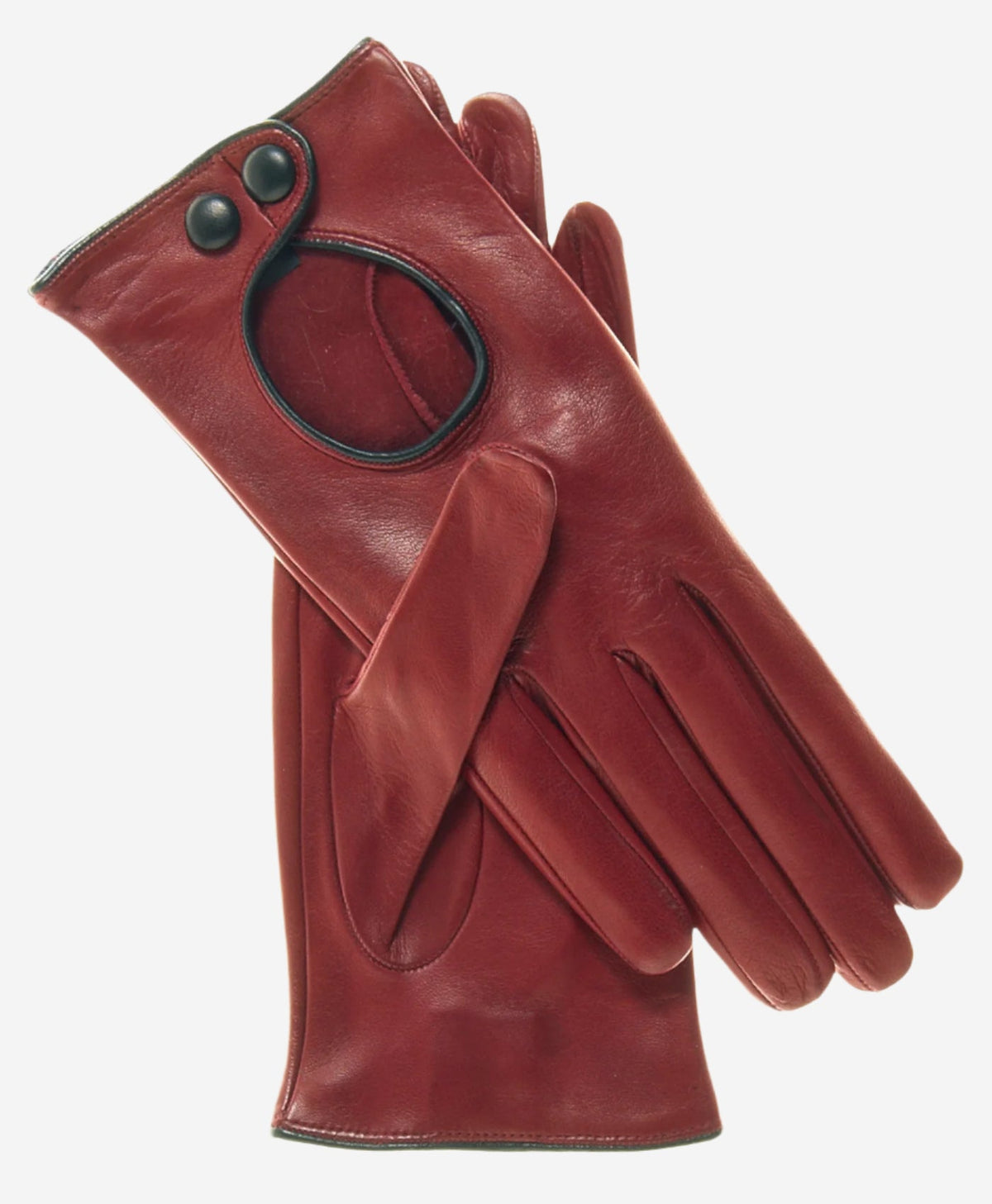 CD4255 (xb) - Women’s Italian leather driving gloves with contrast welting